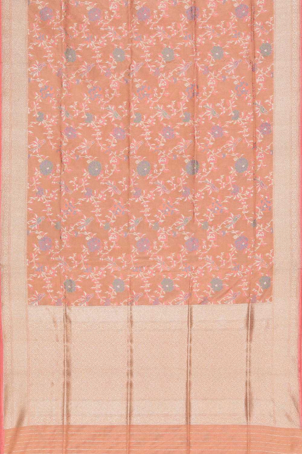 Image of Banarasi Silk Pastel Peach Saree